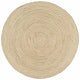 Vidaxl Teppich handgefertigt mit Spiraldesign 120 cm Jute Weiß