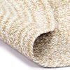 Vidaxl Teppich handgefertigt 90 cm Jute Weiß und Natur