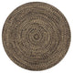 Vidaxl Teppich handgefertigt 90 cm Jute Schwarz und Natur