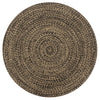 Vidaxl Teppich handgefertigt 120 cm Jute Schwarz und Natur