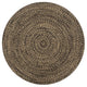 Vidaxl Teppich handgefertigt 120 cm Jute Schwarz und Natur