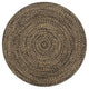 Vidaxl Teppich handgefertigt 150 cm Jute Schwarz und Natur
