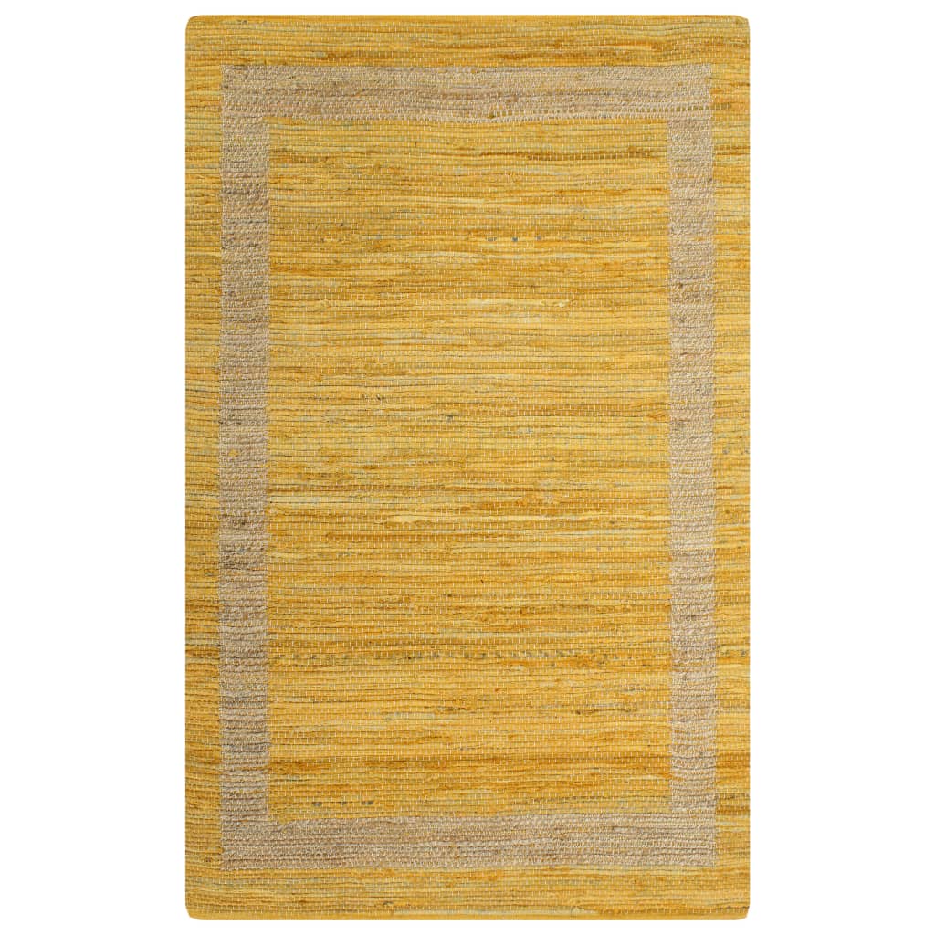 Vidaxl Teppich handgefertigt 160x230 cm Jute Gelb