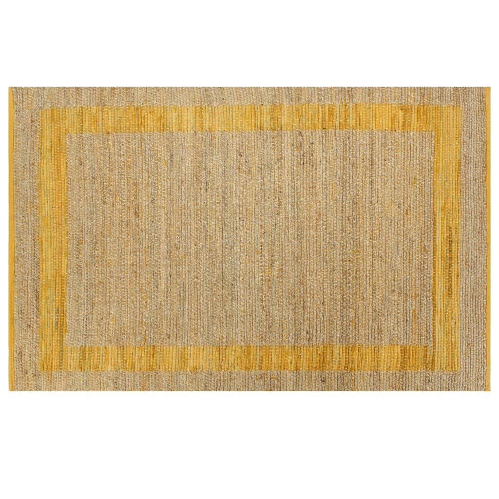Vidaxl Teppich handgefertigt 160x230 cm Jute Gelb