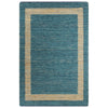 Vidaxl Teppich handgefertigt 80x160 cm Jute Blau