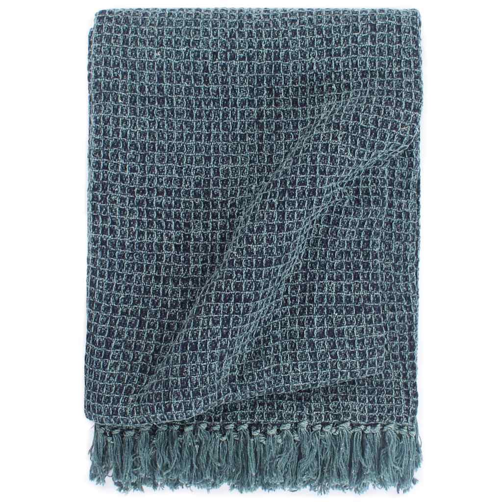 VIDAXL-Plaid 125x150 cm Baumwollindigoblau