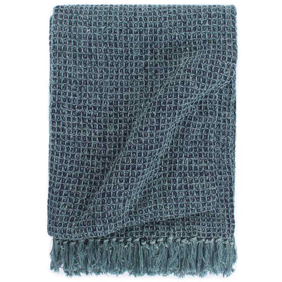 VIDAXL-Plaid 125x150 cm Baumwollindigoblau