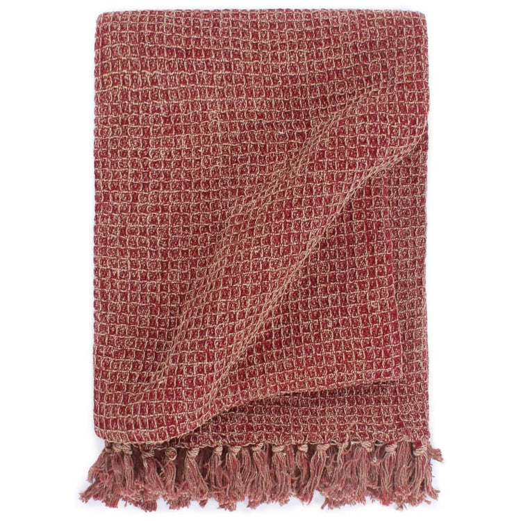 Vidaxl Plaid 160x210 cm Baumwollbordeaux