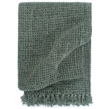 Vidaxl Plaid 125x150 cm Baumwolle dunkelgrün - afbeelding 1