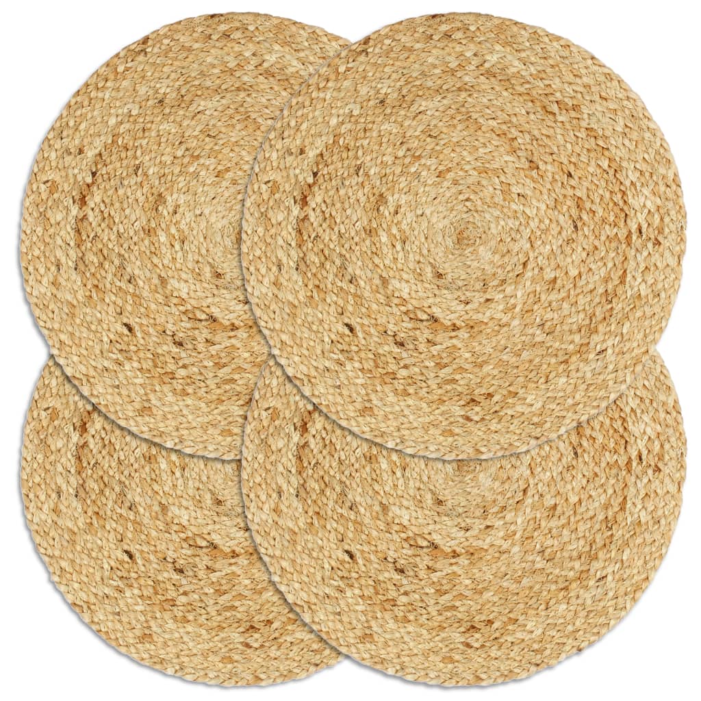 VIDAXL -Taschen 4 STs rund 38 cm Jute natürlich