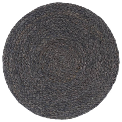 Vidaxl -Taschen 4 STs rund 38 cm Jute Dunkelgrau