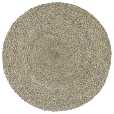 Vidaxl -Taschen 4 STs rund 38 cm Jute einfach grau