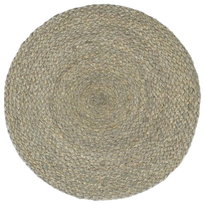 Vidaxl -Taschen 6 STs rund 38 cm Jute einfach grau