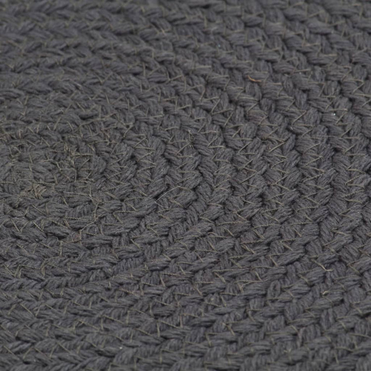 Vidaxl -Placemats 4 Sts rund 38 cm Baumwollschaltkreum dunkelgrau