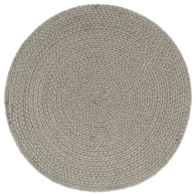 VIDAXL SCAMMATS 6 STS RUND 38 cm Baumwollschaltgrau