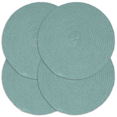 Vidaxl -Placemats 4 Sts rund 38 cm Baumwollschaltgrün