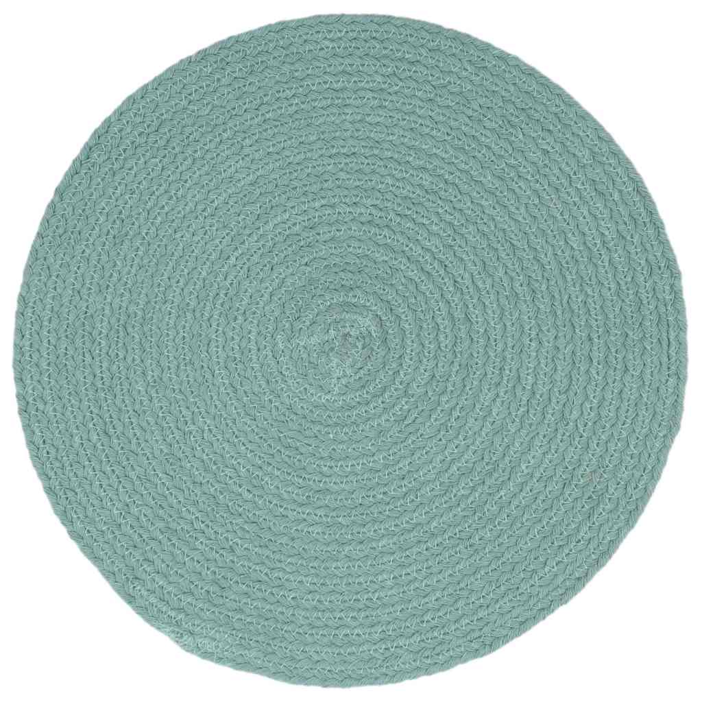 Vidaxl -Placemats 4 Sts rund 38 cm Baumwollschaltgrün
