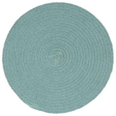Vidaxl -Placemats 6 Sts rund 38 cm Baumwollschaltgrün