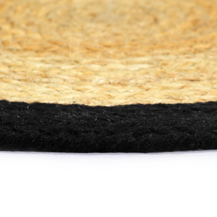 VIDAXL -Taschen 4 ST 38 cm Jute und Baumwolle Natural und Schwarz