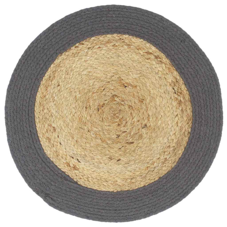 VIDAXL -Taschen 6 ST 38 cm Jute und Baumwolle und Anthrazit