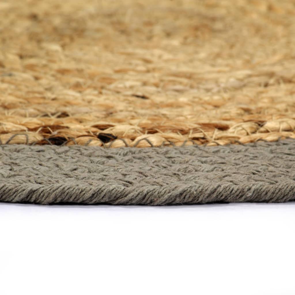 VIDAXL -Taschen 6 ST 38 cm Jute und Baumwolle Natural und Grau