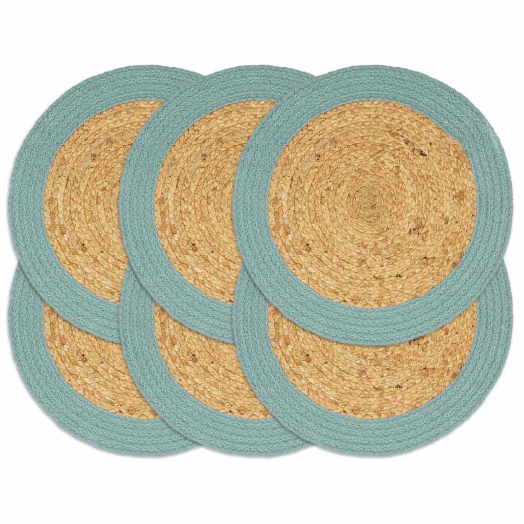 VIDAXL -Taschen 6 ST 38 cm Jute und Baumwolle und grün