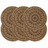 Vidaxl -Taschen 6 STs rund 38 cm Jute Dunkelbraun