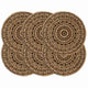 Vidaxl -Taschen 6 STs rund 38 cm Jute Dunkelbraun