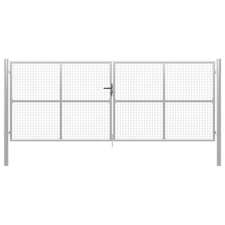 Vidaxl Port 415x200 cm verzinkter Stahl Silberfarben
