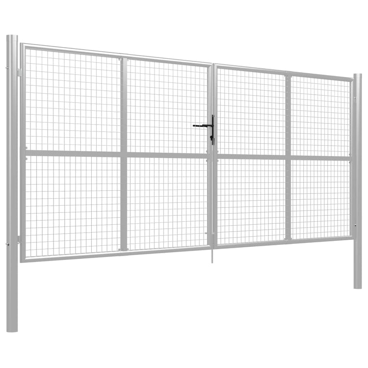 Vidaxl Port 415x200 cm verzinkter Stahl Silberfarben