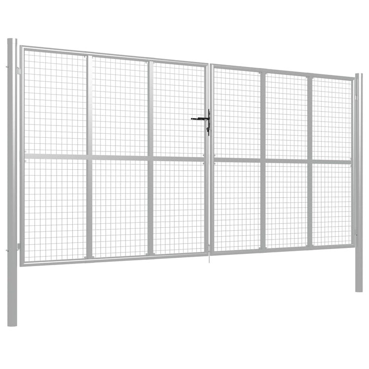 VIDAXL -Anschluss 415x225 cm verzinkter Stahl silberfarben