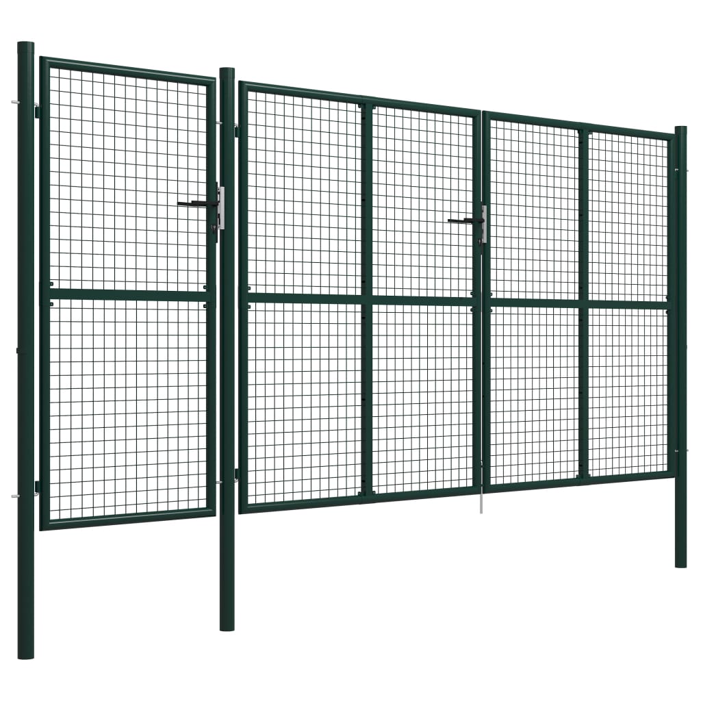 Vidaxl -Anschluss 400x175 cm Stahlgrün