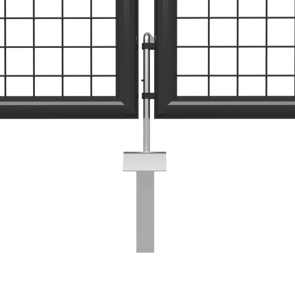 VIDAXL -Anschluss 350x100 cm Stahlanthrazit