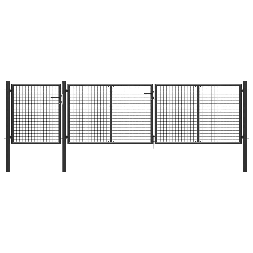 Vidaxl -Port 400x100 cm Stahlanthrazit