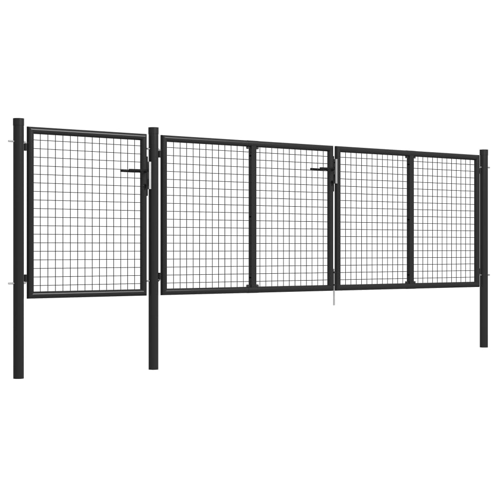 Vidaxl -Port 400x100 cm Stahlanthrazit