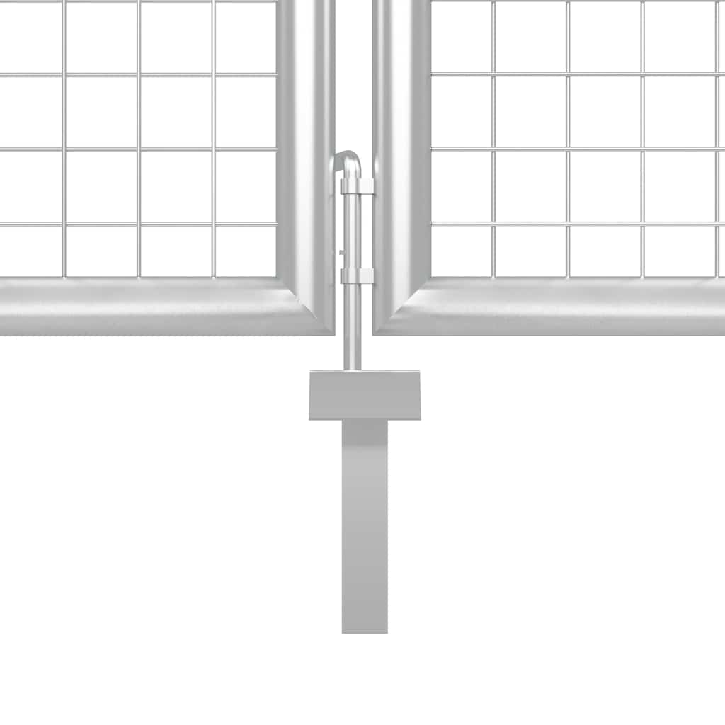 Vidaxx Stahl-Gartentor 350x75 cm silber