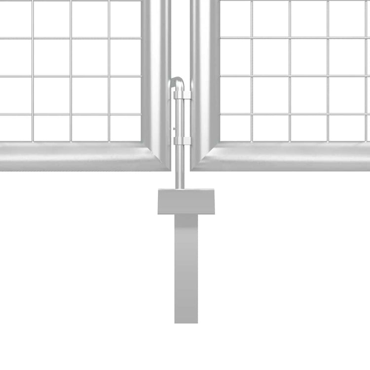 Vidaxx Stahl-Gartentor 350x75 cm silber