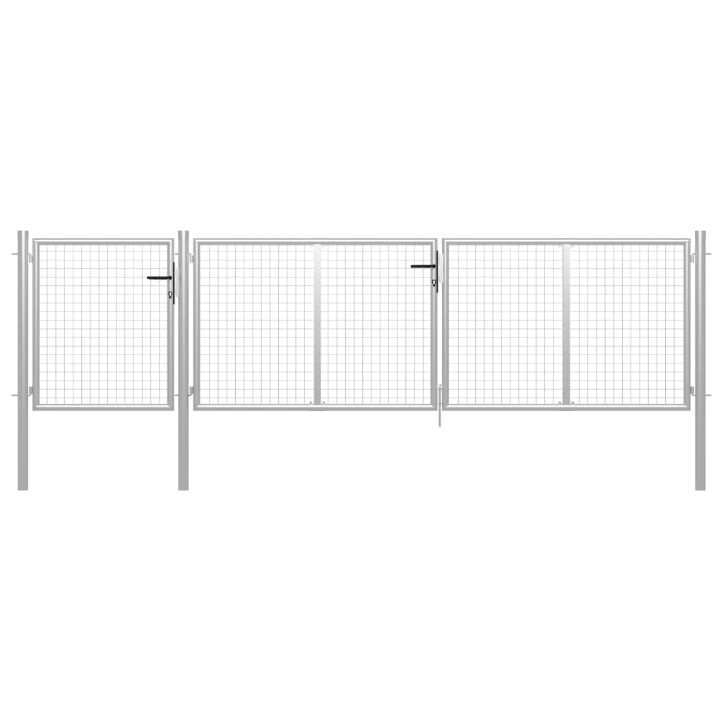 VIDAXL -Anschluss 400x75 cm Stahl Silber gefärbt