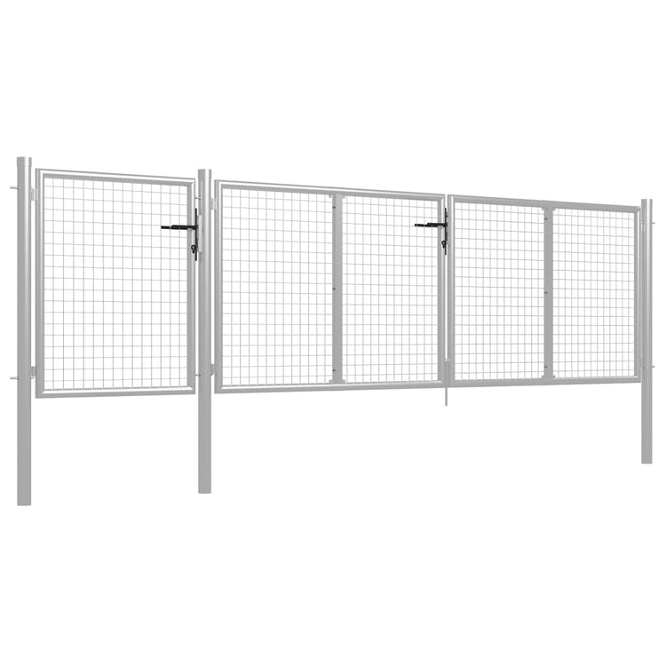 VIDAXL -Anschluss 400x75 cm Stahl Silber gefärbt