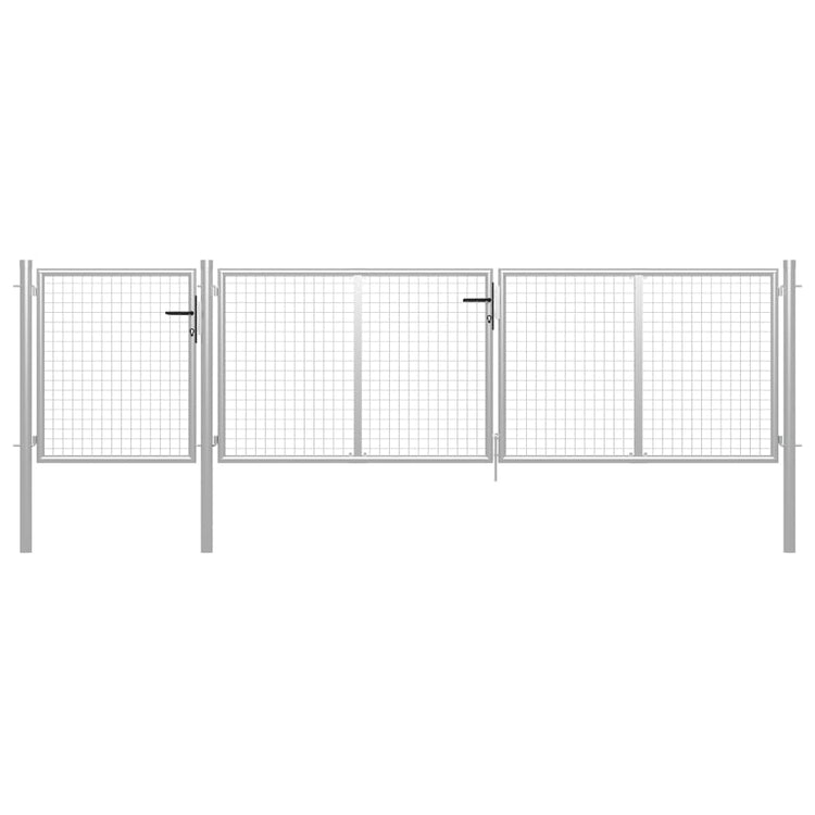 VIDAXL -Anschluss 400x100 cm Stahl Silber gefärbt