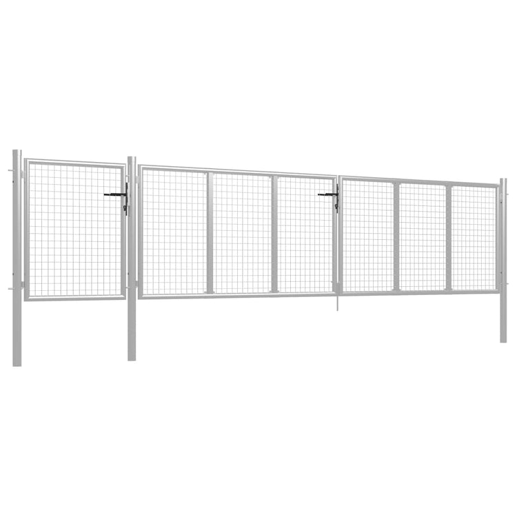 Vidaxl -Port 500x100 cm Stahl Silberfarbe