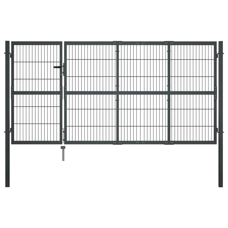 VIDAXL -Anschluss mit Posts 350x120 cm Stahlanthrazit