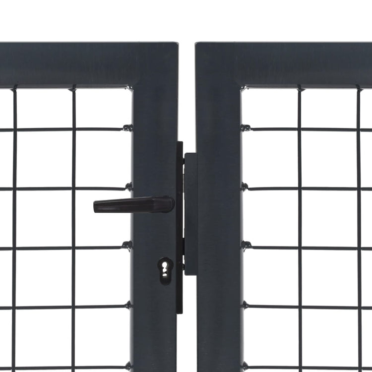 VIDAXL -Anschluss mit Posts 350x120 cm Stahlanthrazit