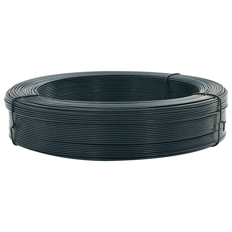 Vidaxl Hekbind -Gewinde 250 m 2,3 3,8 mm Stahl schwarzgrün
