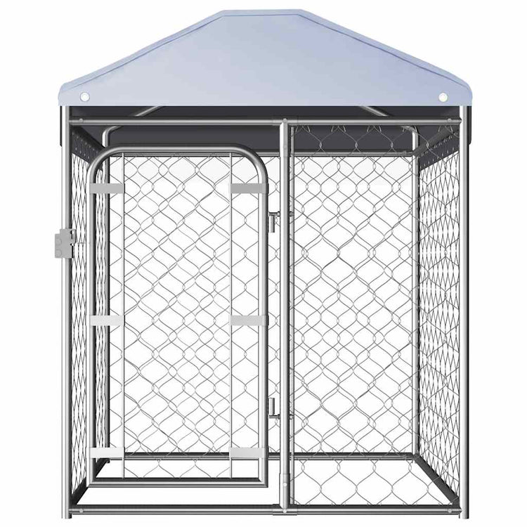 VIDAXL -Hundezwinger für außen mit Dach 100x100x125 cm