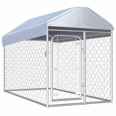 VIDAXL -Hundezwinger für außen mit Dach 200x100x125 cm