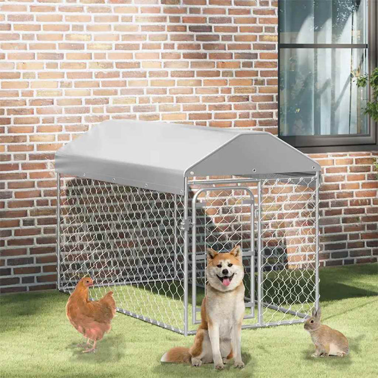 VIDAXL -Hundezwinger für außen mit Dach 200x100x125 cm