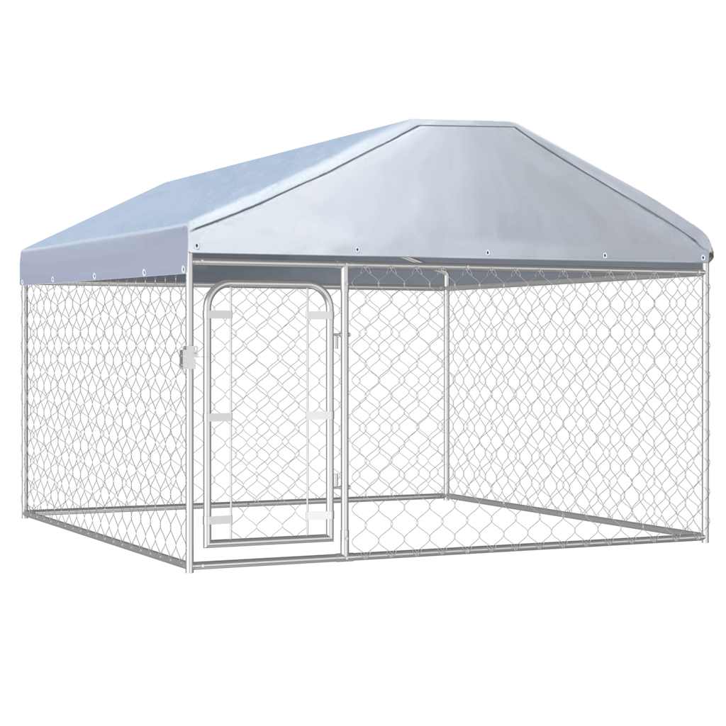 VIDAXL -Hundezwinger für außen mit Dach 200x200x135 cm