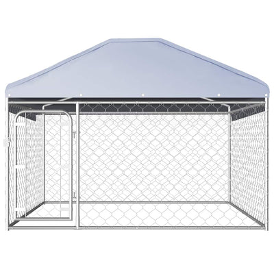 VIDAXL -Hundezwinger für außen mit Dach 200x200x135 cm