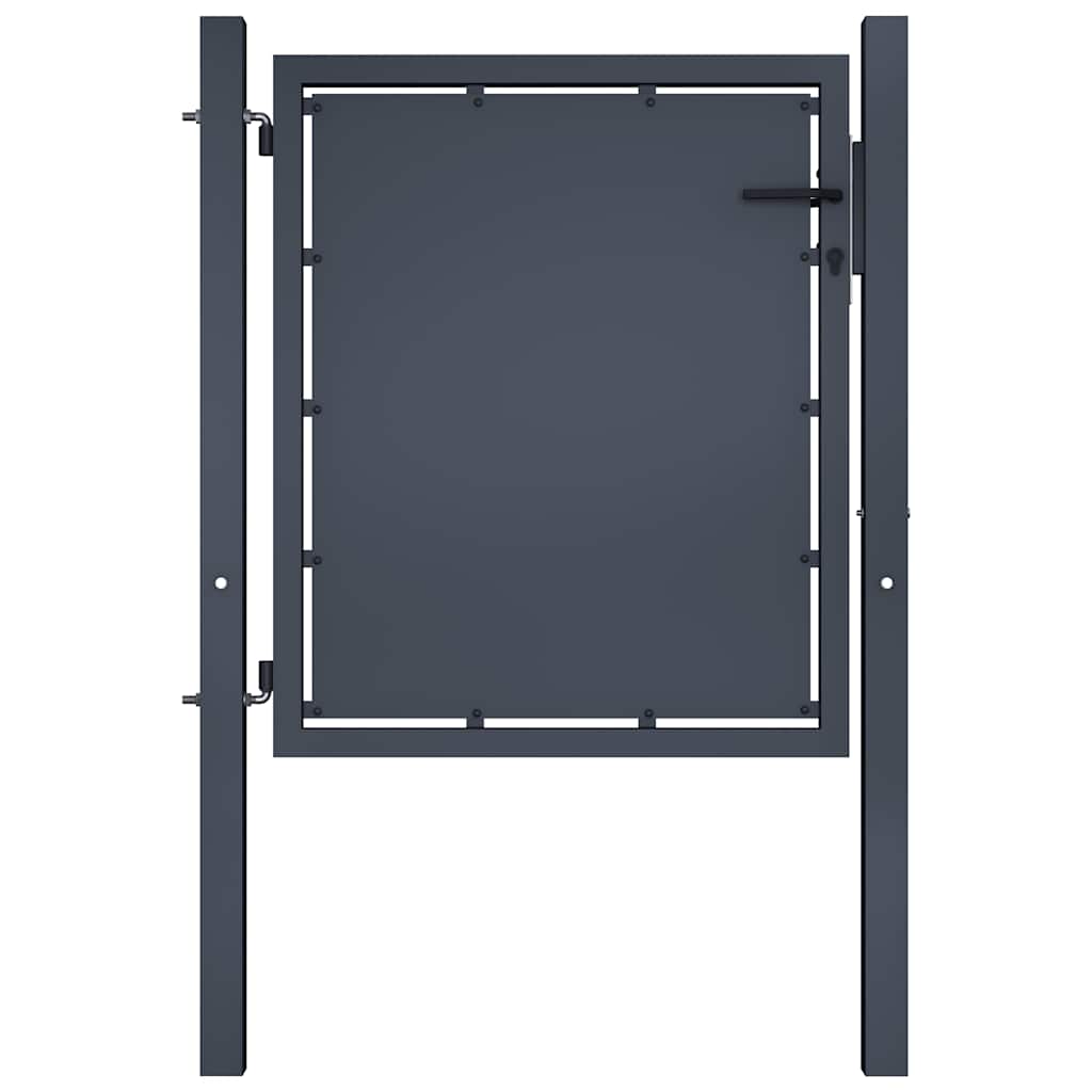 Vidaxl -Port 100x75 cm Stahlanthrazit